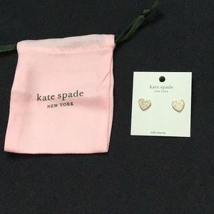 ♠️ Kate Spade ♠️ "Yours Truly" Pave Heart Studs